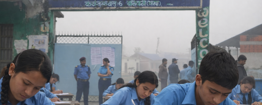 देशभर एसईई सुरु : ५७३ परीक्षार्थी कचनकवलमा सहभागी, केन्द्रमै उत्तरपुस्तिका परीक्षणको नयाँ अभ्यास देशभर एसईई सुरु : ५७३ परीक्षार्थी कचनकवलमा सहभागी, केन्द्रमै उत्तरपुस्तिका परीक्षणको नयाँ अभ्यास